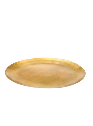 Gold Round Brass Tray, 16.5" Diameter