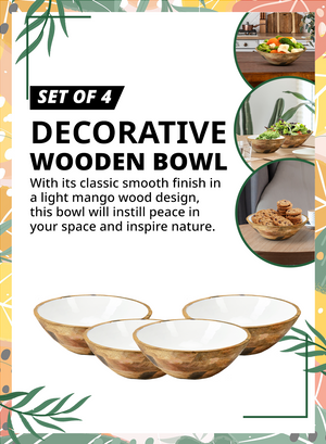 Decorative Wooden Bowls, in 2 Sizes