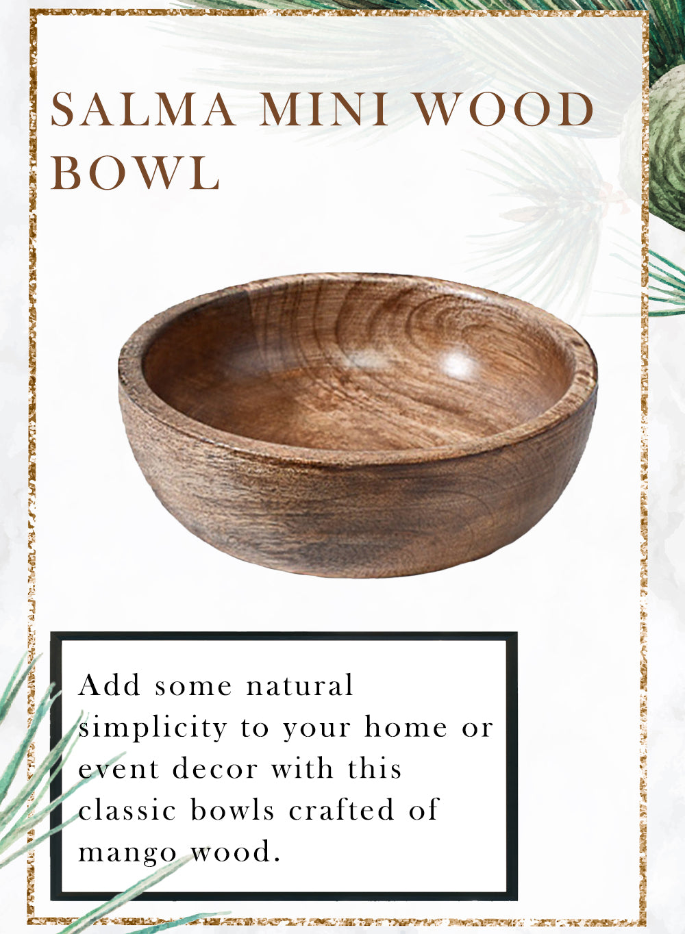 Decorative Mango Wood Bowl, in 2 Sizes