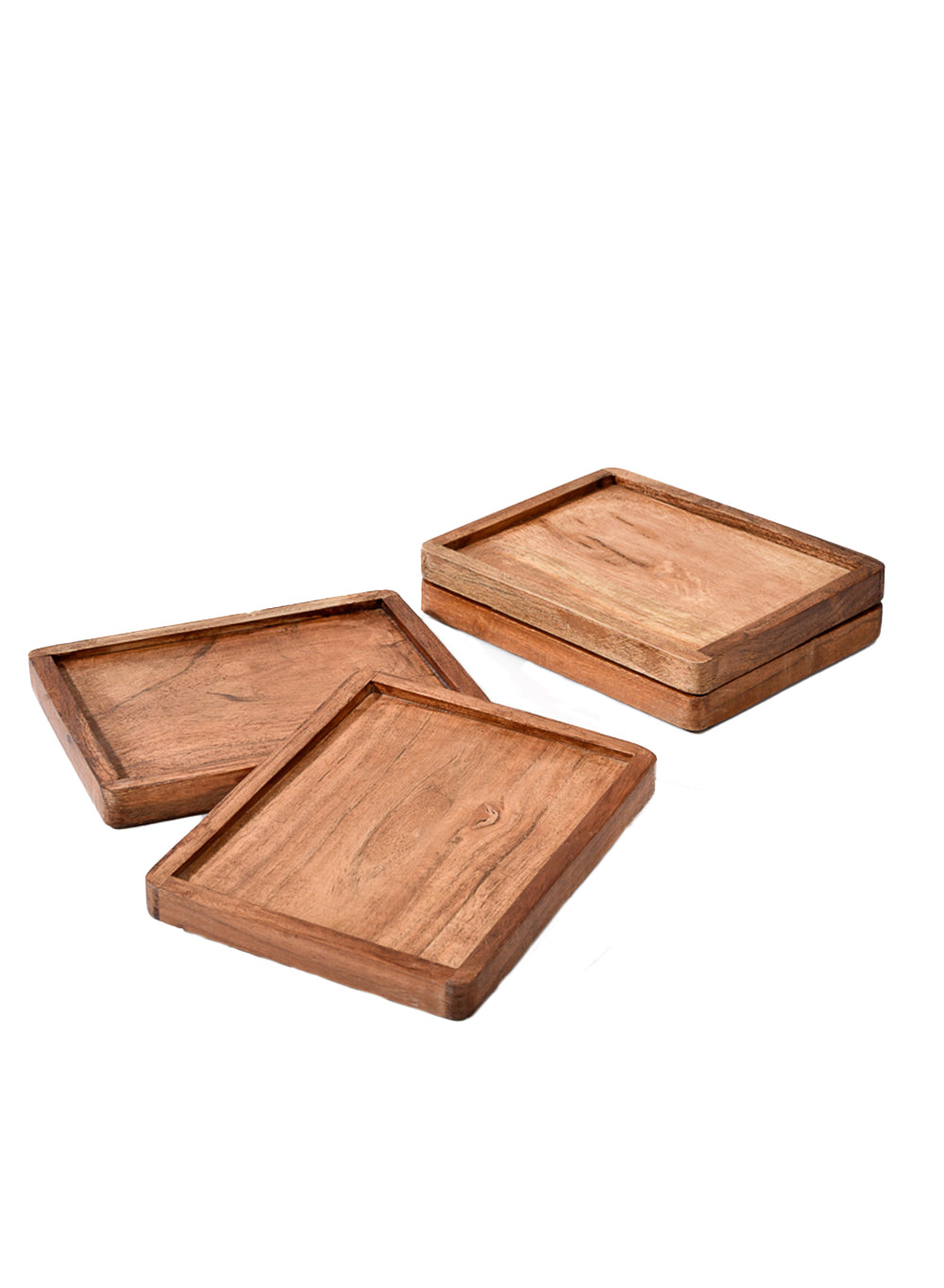 Natural Acacia Wood Tray, in 5 Shapes