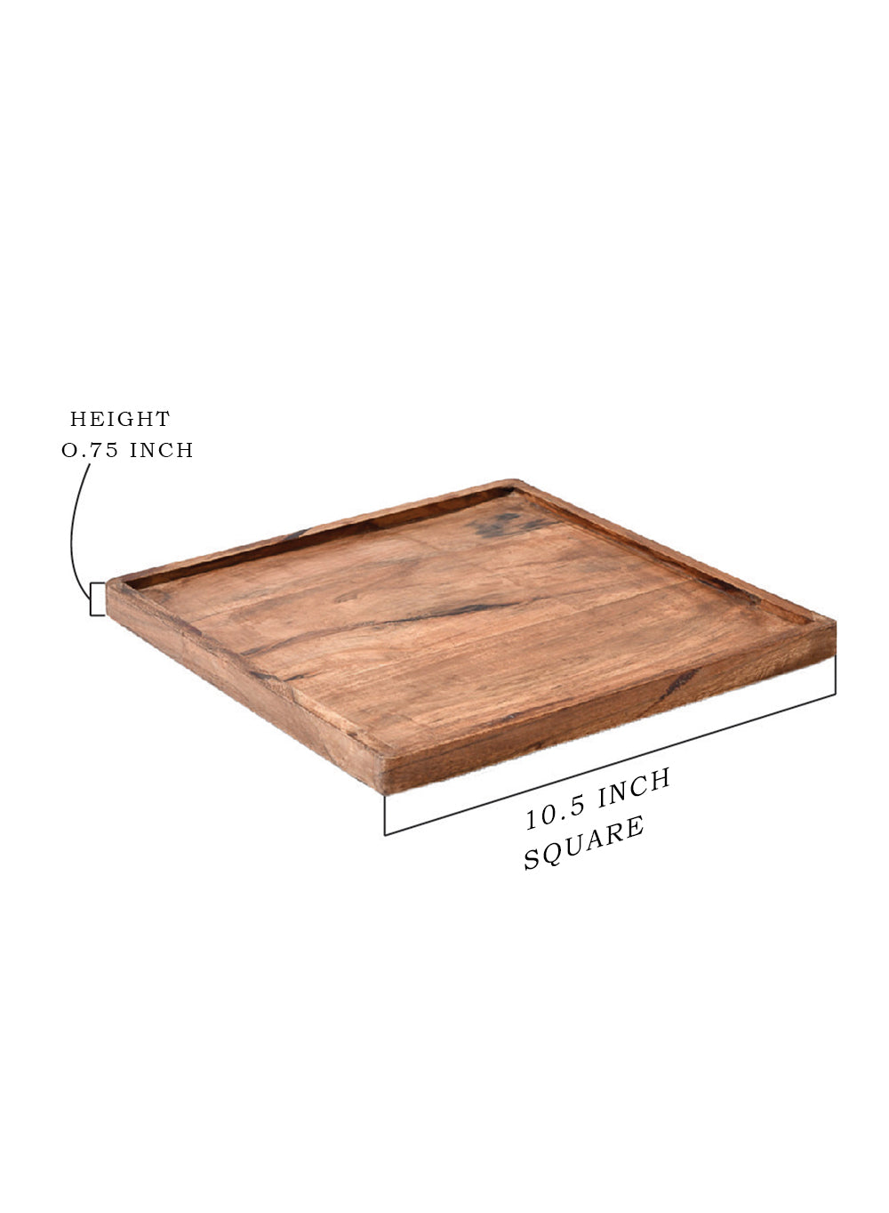 Natural Acacia Wood Tray, in 5 Shapes