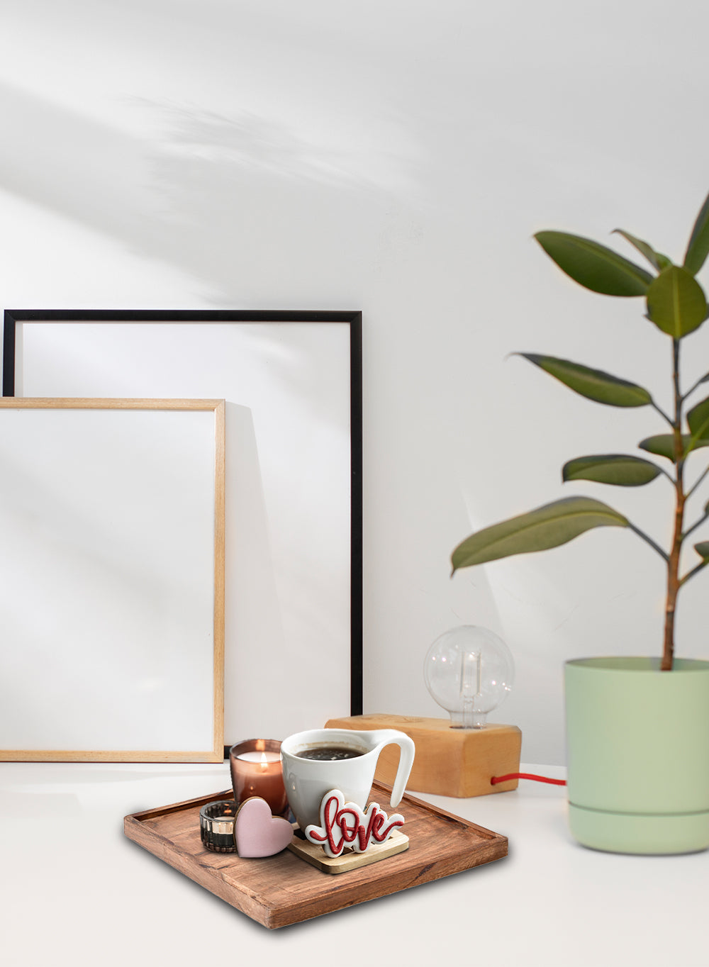 Natural Acacia Wood Tray, in 5 Shapes