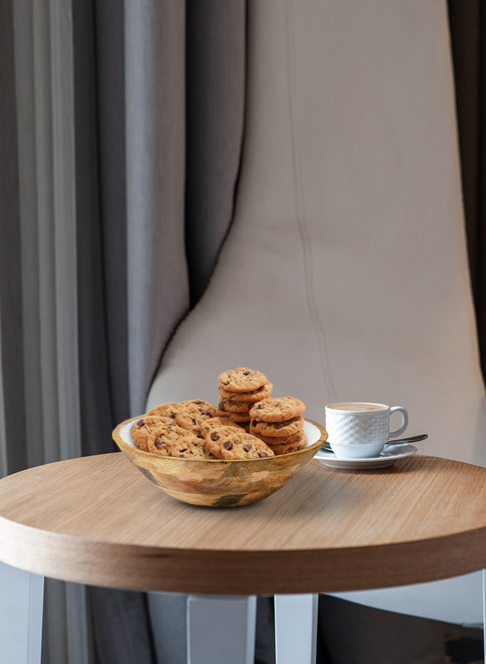 Decorative Wooden Bowls, in 2 Sizes