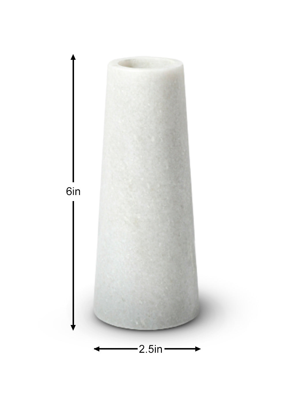 White Marble Vase, in 3 Sizes