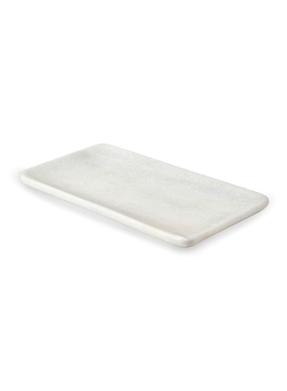 11" Natural White Marble Tray