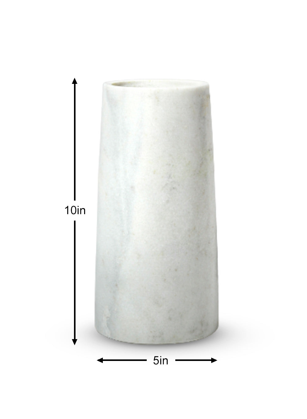 White Marble Vase, in 3 Sizes