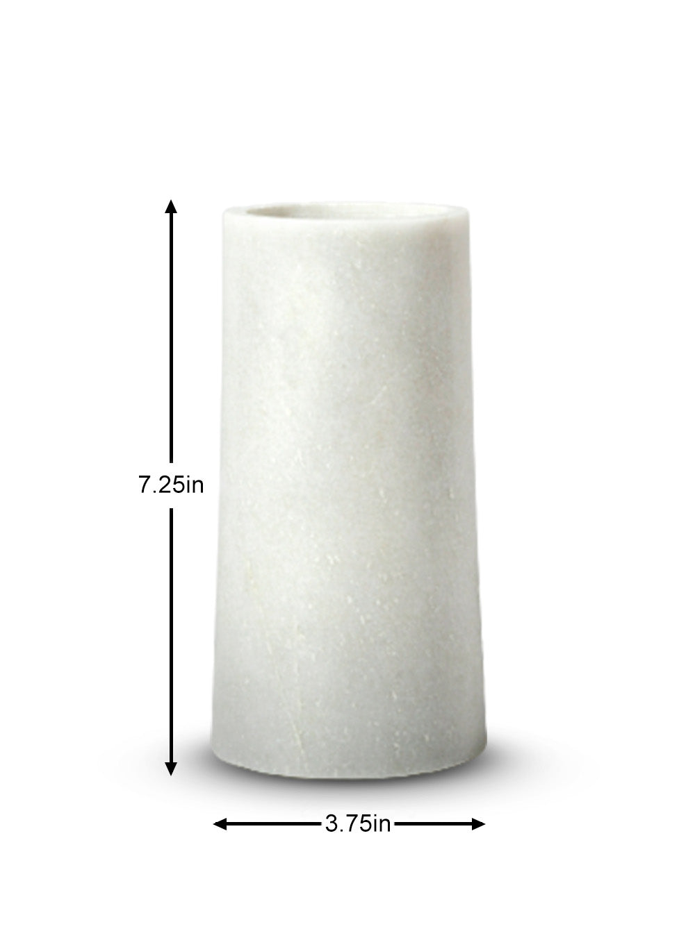 White Marble Vase, in 3 Sizes