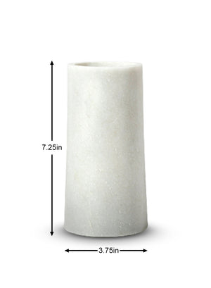 White Marble Vase, in 3 Sizes