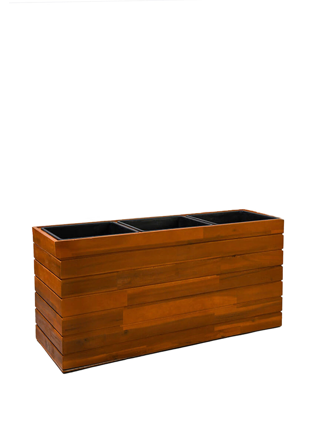 Acacia Wood Planter Box, in 2 Shapes & Sizes