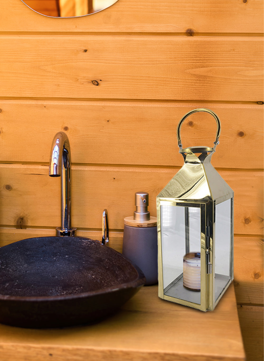 Square Stainless Steel Lantern, in 3 Sizes & 2 Colors