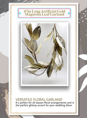 Magnolia Leaf Garland for Xmas, Holiday Decor, Serene Spaces Living