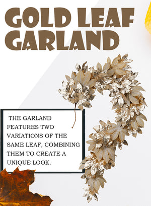 72" Large Gold Leaf Garland