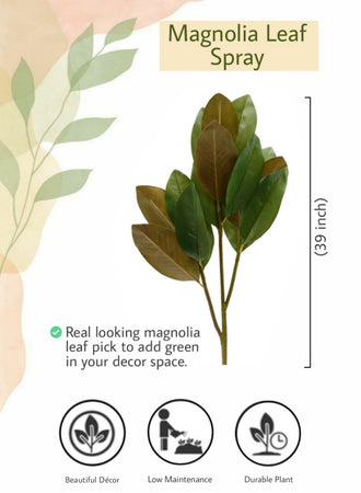 39" Magnolia Leaf Spray