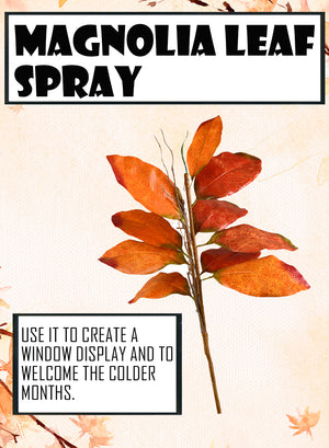 36" Fall Magnolia Leaf Spray