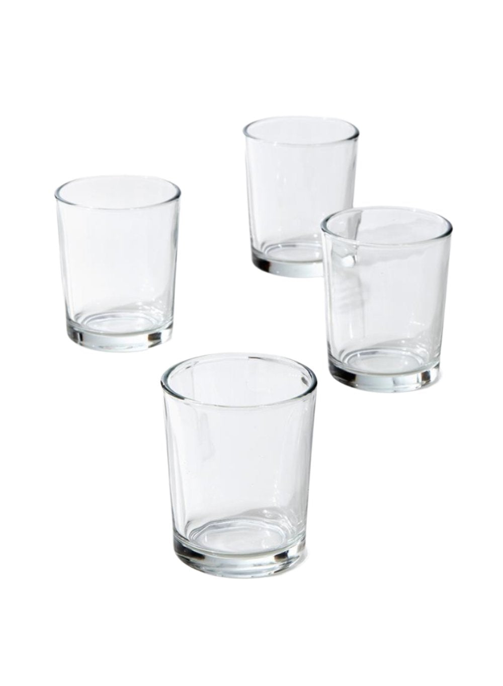 Serene Spaces Living Set of 96 Glass Votive Candle Holders, Ideal Restaurant Tables, Aromatherapy, 6 Colors Available