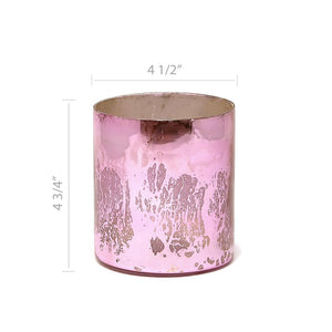 Antique Pink Glass Cylinders, in 6 Designs
