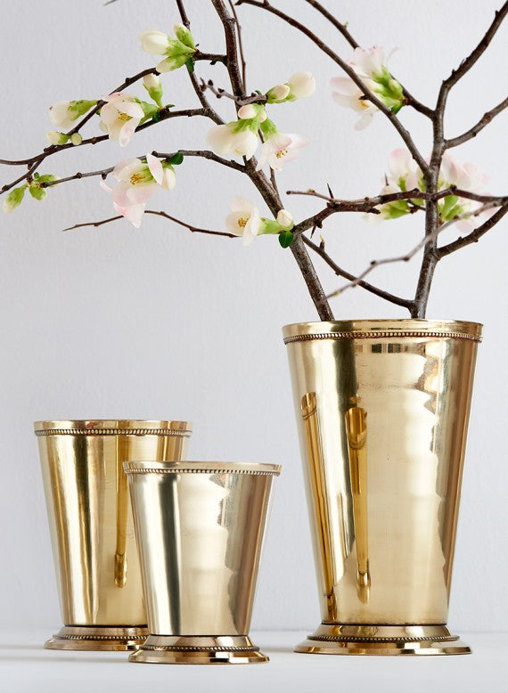 Serene Spaces Living Polished Brass Julep Cups, 3 Sizes Available