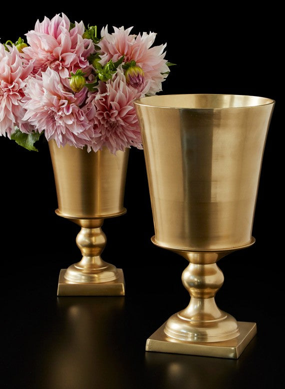 Small Gold Pedestal Vase
