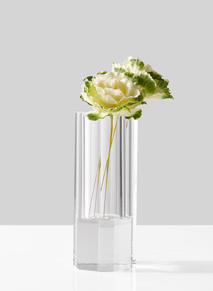 Serene Spaces Living Faceted Crystal Bud Vase, Ideal as Beautiful Centerpiece or as a Great Gift, 3 Sizes Available