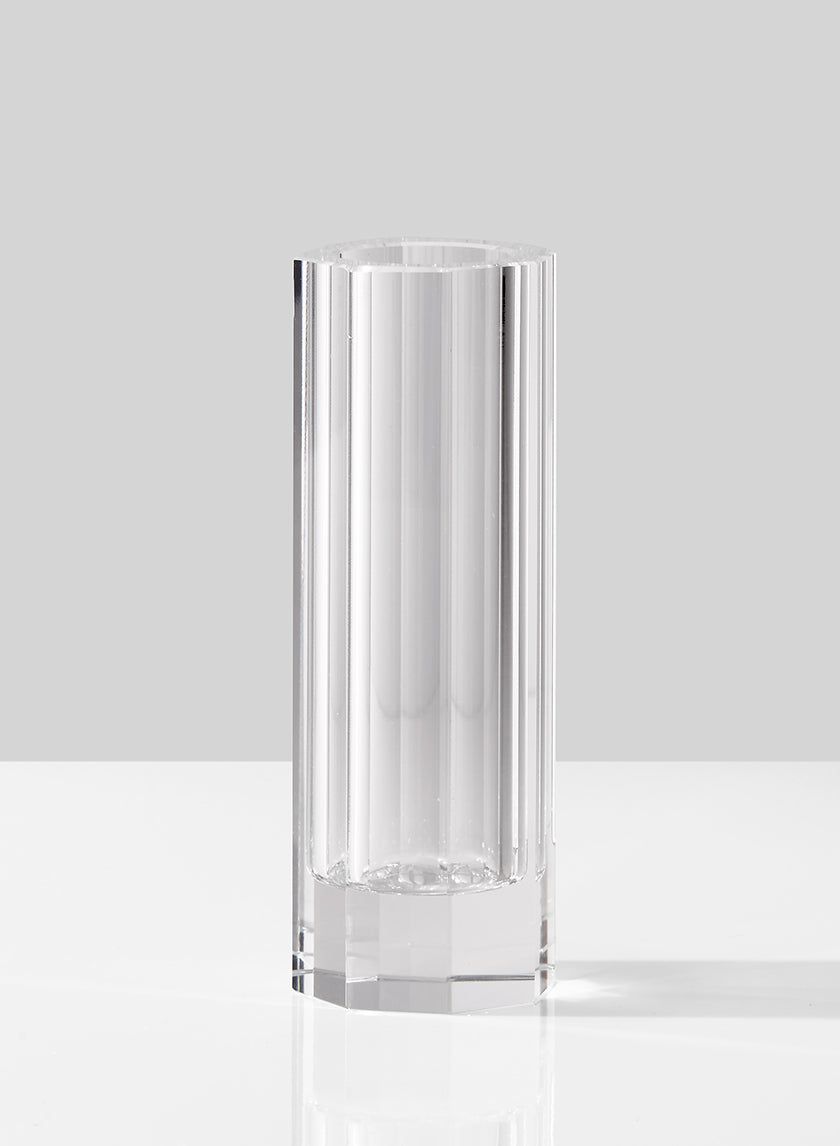 Serene Spaces Living Faceted Crystal Bud Vase, Ideal as Beautiful Centerpiece or as a Great Gift, 3 Sizes Available