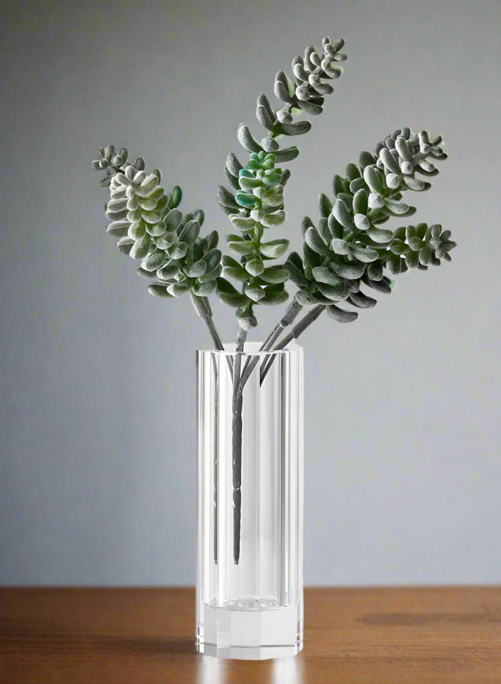 Serene Spaces Living Faceted Crystal Bud Vase, Ideal as Beautiful Centerpiece or as a Great Gift, 3 Sizes Available