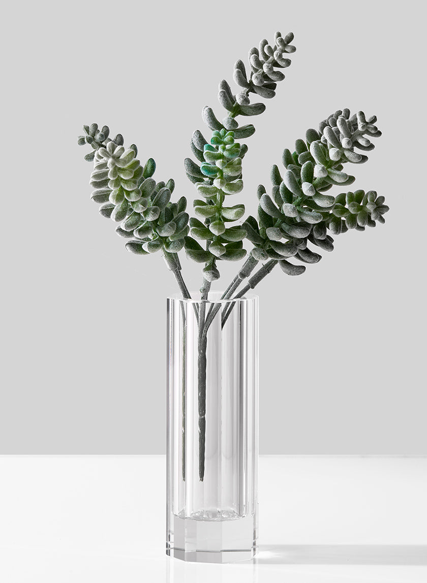 Serene Spaces Living Faceted Crystal Bud Vase, Ideal as Beautiful Centerpiece or as a Great Gift, 3 Sizes Available