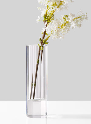 Serene Spaces Living Faceted Crystal Bud Vase, Ideal as Beautiful Centerpiece or as a Great Gift, 3 Sizes Available