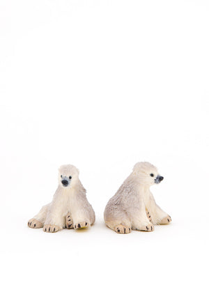 Serene Spaces Living Furry Polar Bear Ornament, Holiday Décor, Pack of 6, Each Measures 3.25” Tall and 3.5” Wide