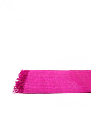 Serene Spaces Living Pink Raffia Runner, Measures 6' Long and 2' Wide, Dining Table Mat