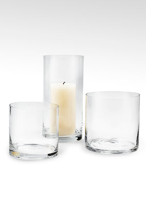 Serene Spaces Living Set of 6 Classic Glass Cylinder Vase, Use for Home Décor, Event Centerpieces, 10" Tall & 5" Diameter