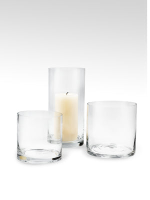 Serene Spaces Living Classic Glass Cylinder Vase, Use for Home Décor, Event Centerpieces and More, 3 Size Options