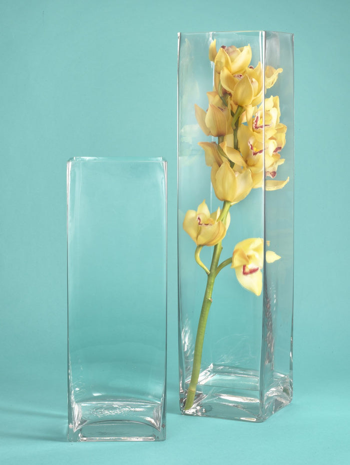 High Square Glass Vases