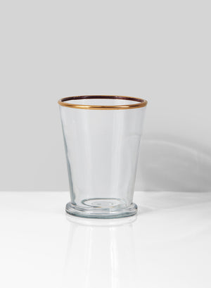 Gold Rimmed Glass Julep Cup Vase