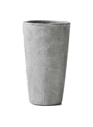 Decorative Grey Tapered Cement Vase, In 2 Sizes