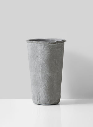 Decorative Grey Tapered Cement Vase, Ideal as Floral Centerpiece at Weddings and Events, 2 Sizes Available