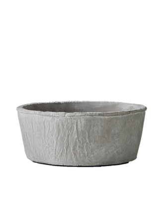 Decorative Grey Cement Bowl, 8.5in D, Ideal for Fresh Flower Arrangements and Floral Centerpiece at Weddings and Events