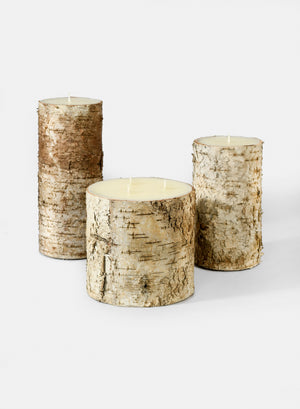 Birch Bark Candle, KIT of 3