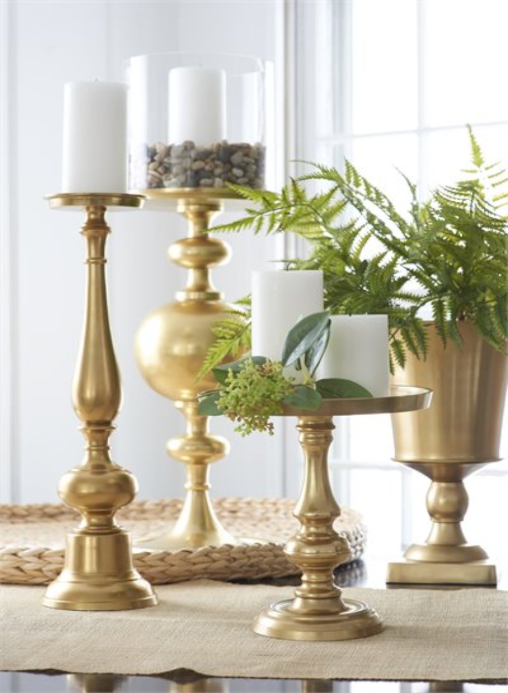 Gold Pedestal Urns