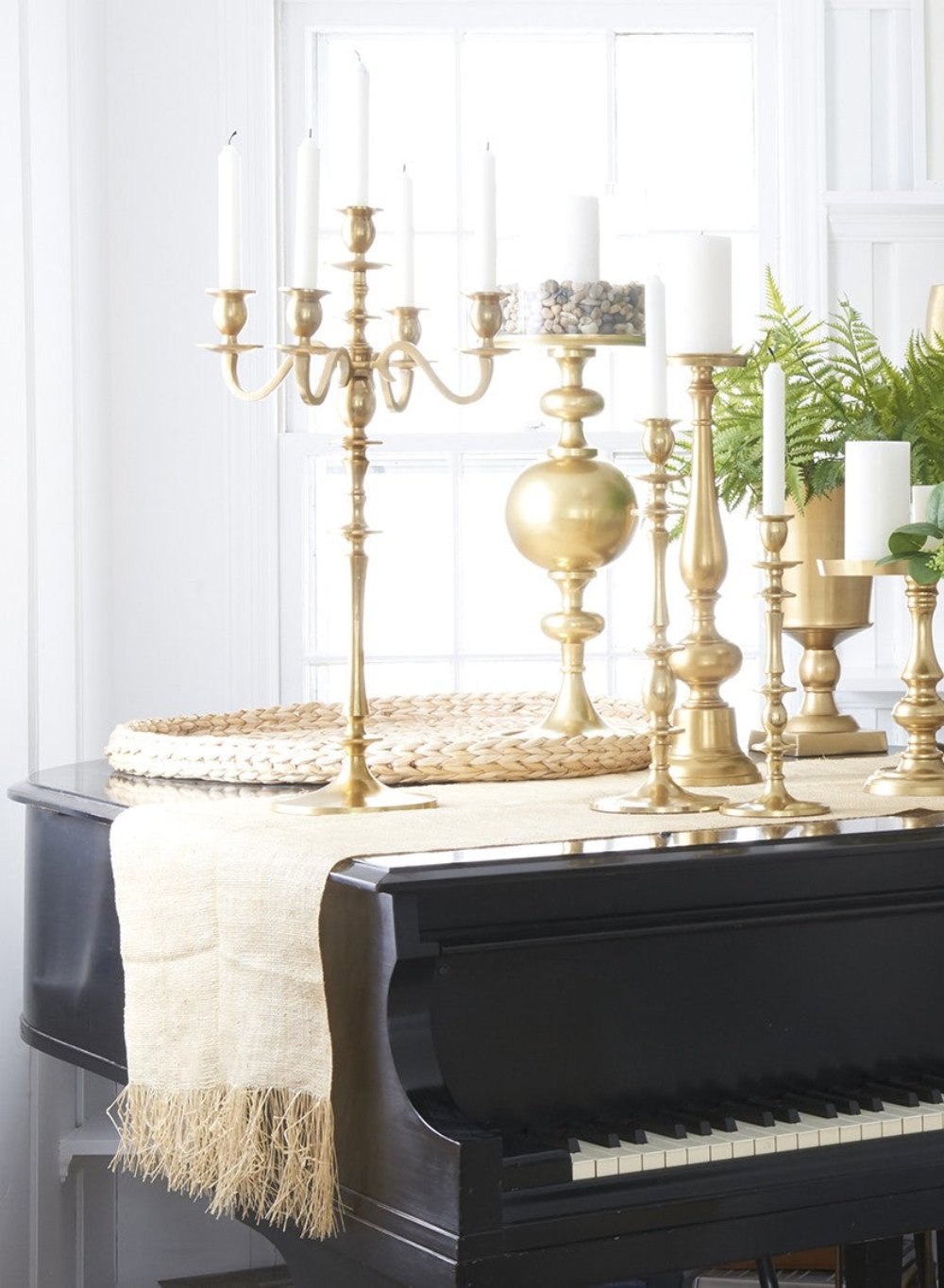 Gold Candlesticks & Candelabra, in 4 Designs