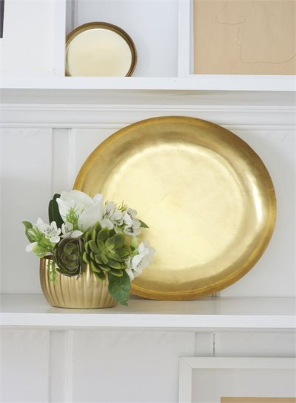 5" Scalloped Gold Bowl, Set of 2