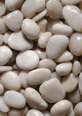 Mini Polished White River Stones