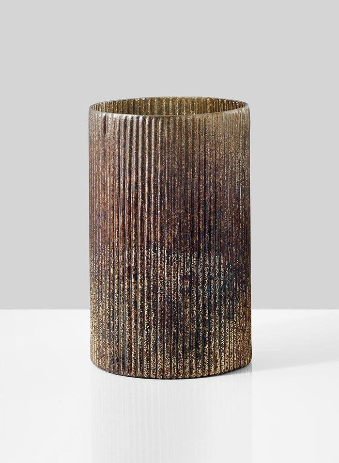 Ribbed Rusted Silver Cylinder