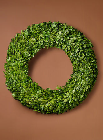 Preserved Boxwood Wreath & Garland, In Various Sizes