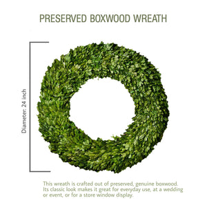 Round Preserved Boxwood Wreath
