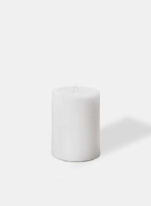Serene Spaces Living Set of 12 White Pillar Candles for Wedding, Birthday, Holiday & Home Decoration, 3" Diameter x 4" Tall