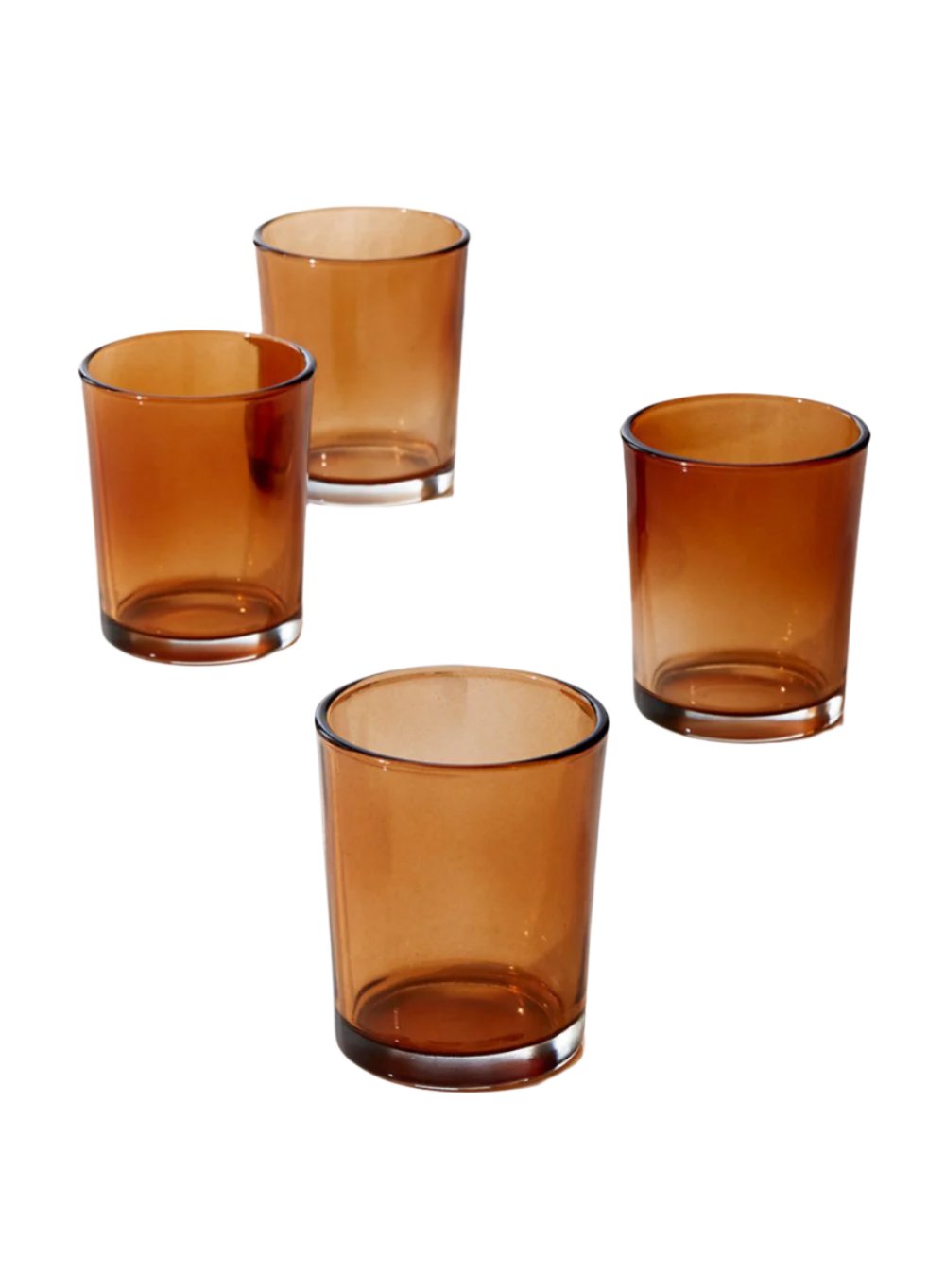 Serene Spaces Living Set of 96 Glass Votive Candle Holders, Ideal Restaurant Tables, Aromatherapy, 6 Colors Available