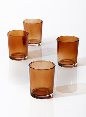 Serene Spaces Living Set of 96 Glass Votive Candle Holders, Ideal Restaurant Tables, Aromatherapy, 6 Colors Available