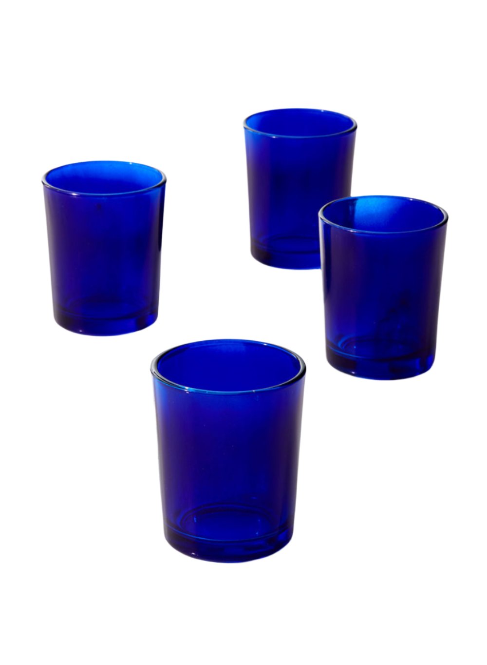 Serene Spaces Living Set of 96 Glass Votive Candle Holders, Ideal Restaurant Tables, Aromatherapy, 6 Colors Available