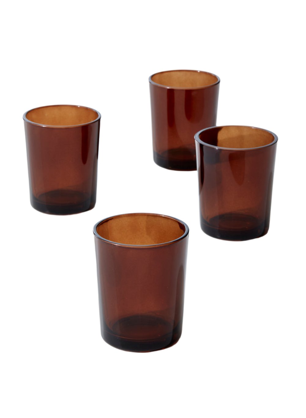 Serene Spaces Living Set of 96 Glass Votive Candle Holders, Ideal Restaurant Tables, Aromatherapy, 6 Colors Available