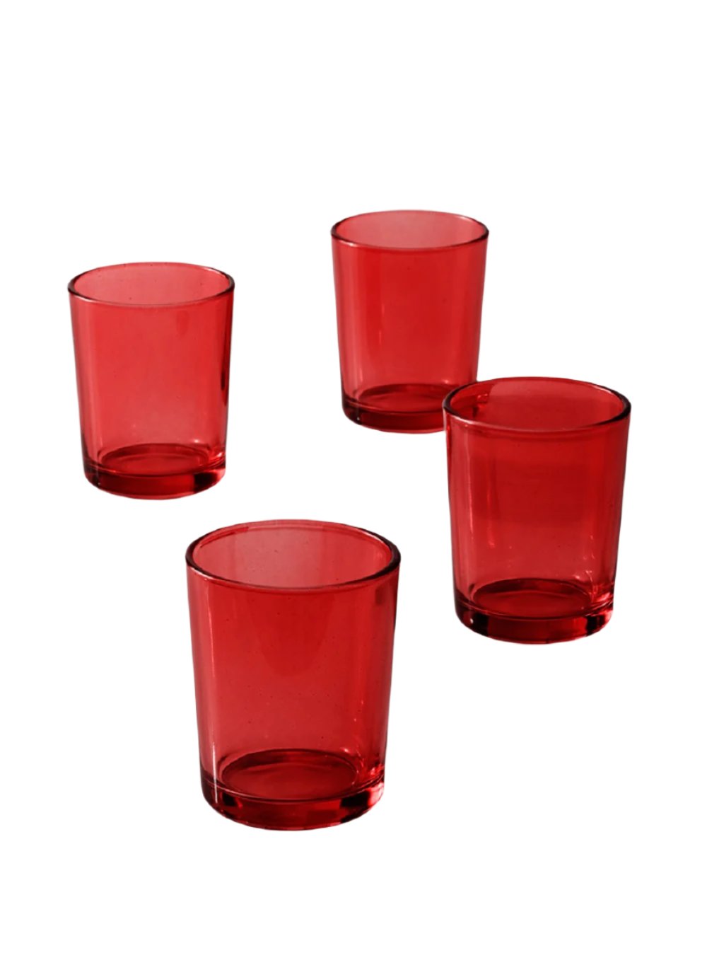 Serene Spaces Living Set of 96 Glass Votive Candle Holders, Ideal Restaurant Tables, Aromatherapy, 6 Colors Available